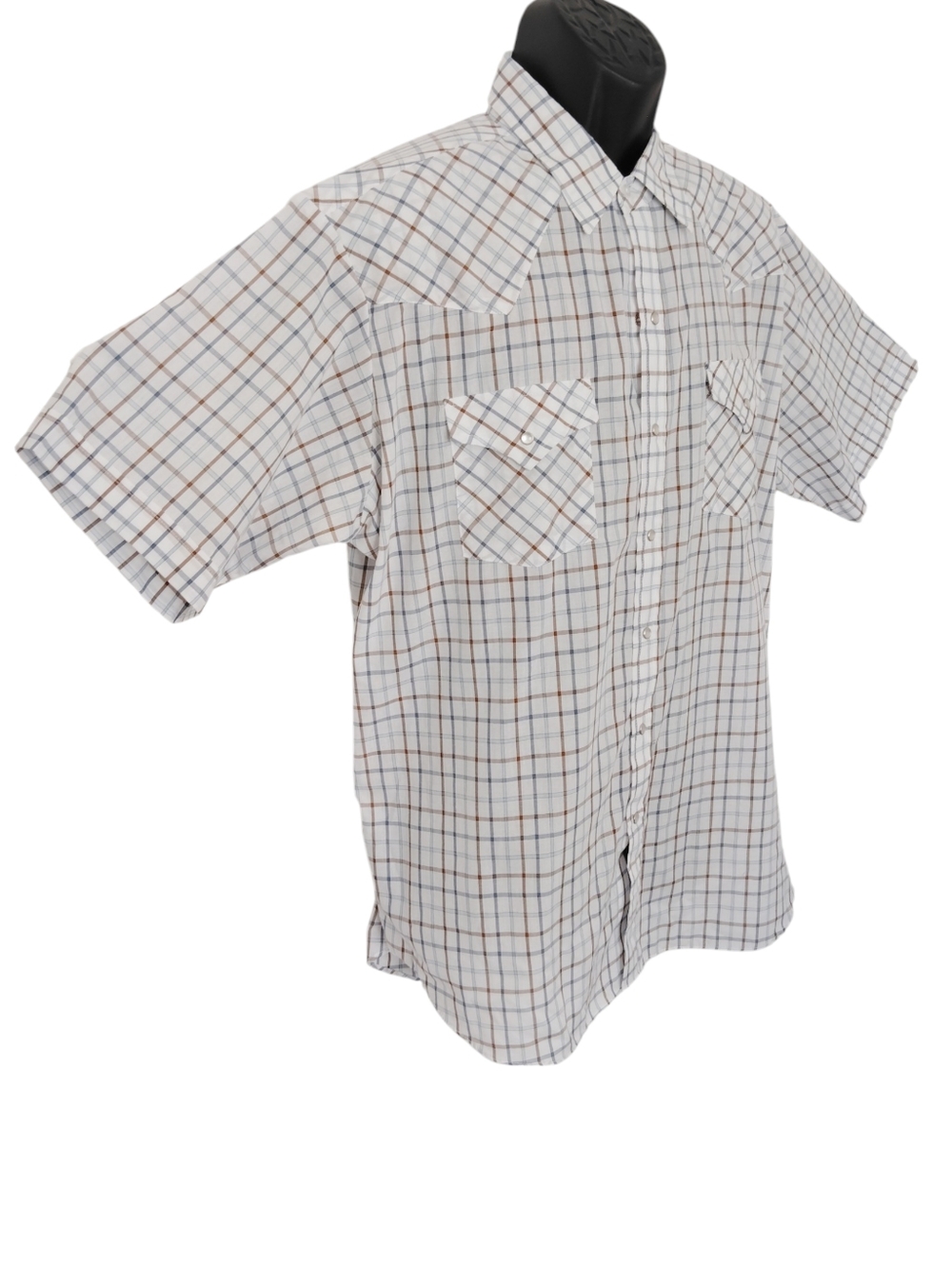 ELY Cattleman‎ Short Sleeve Plaid Button-Up Shirt Sz XL